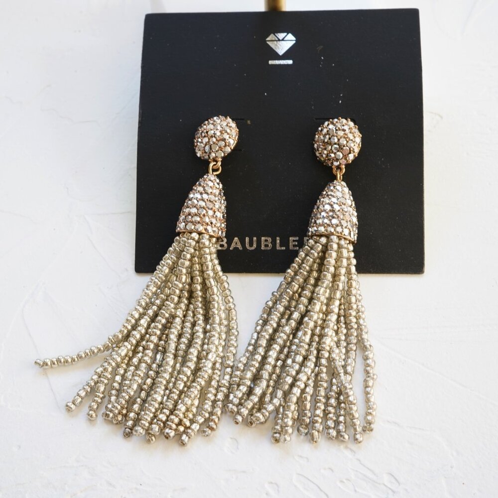 Baublebar Pinata Tassel Earrings Silver